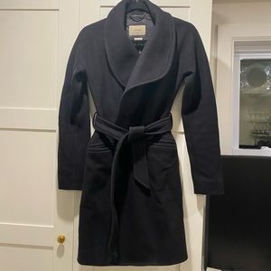 Aritzia Black Belted Coat
